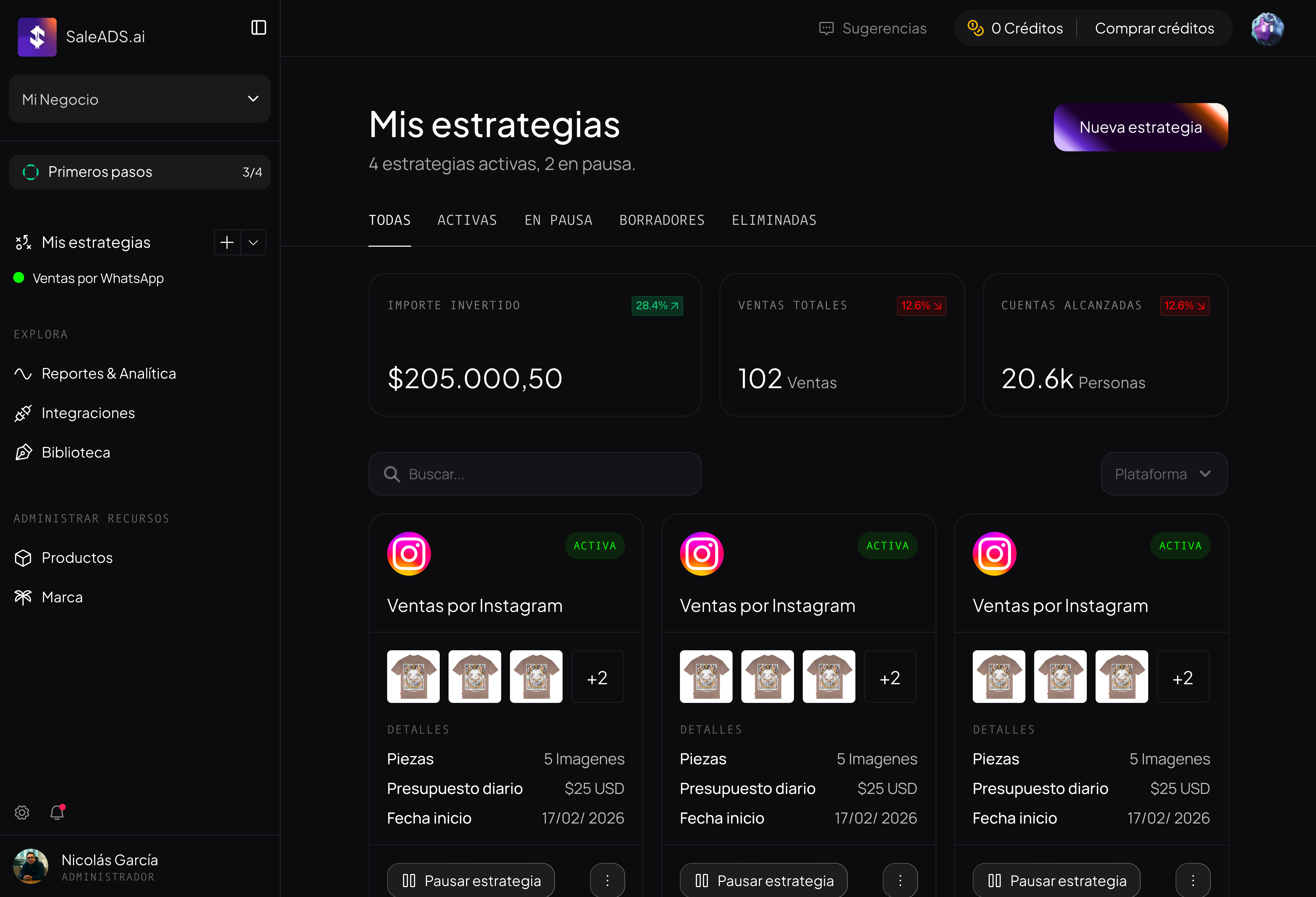 Elige estrategia